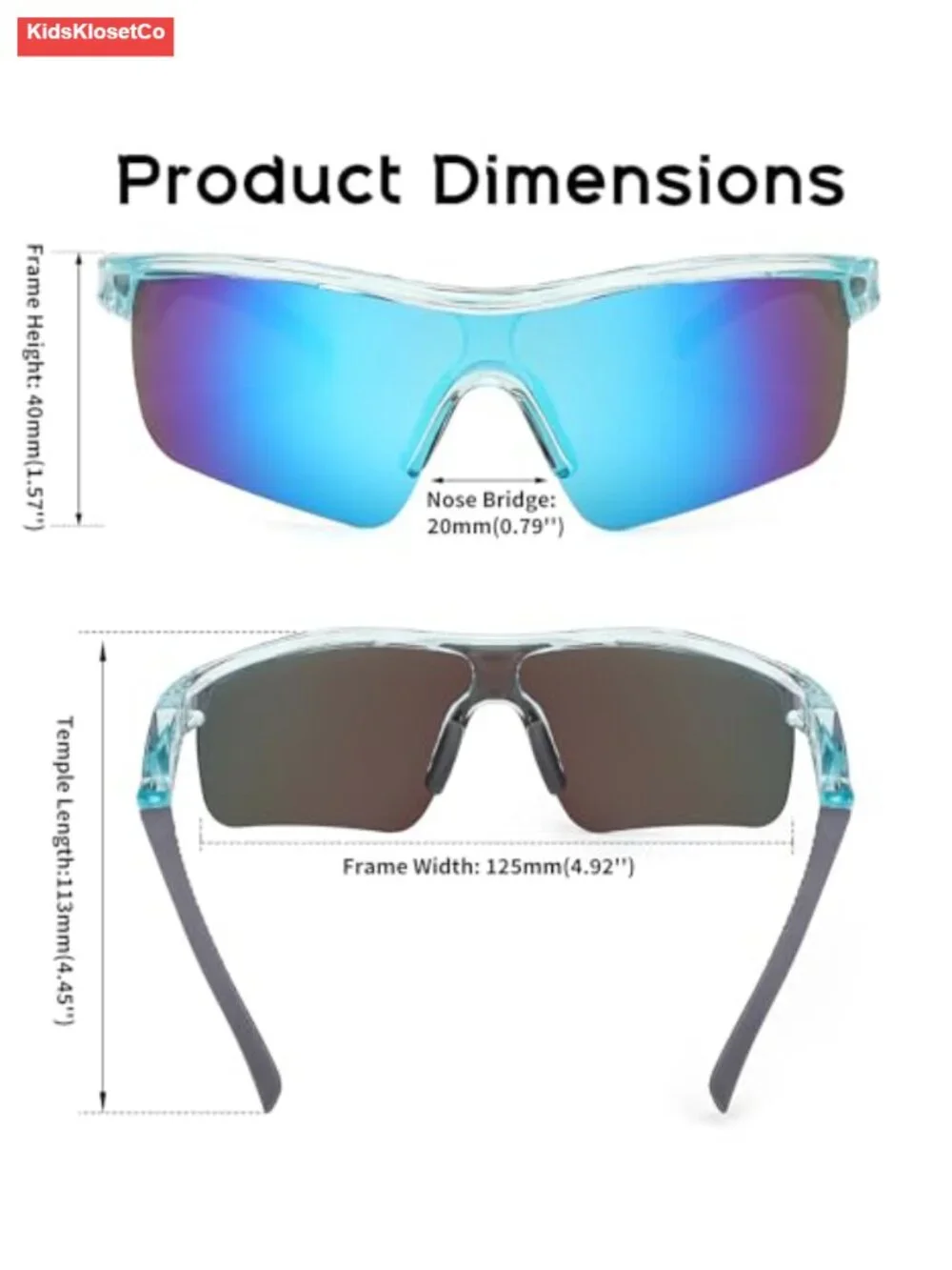 Kids Sports Sunglasses TR90 Frame Polarized UV400 Protection
